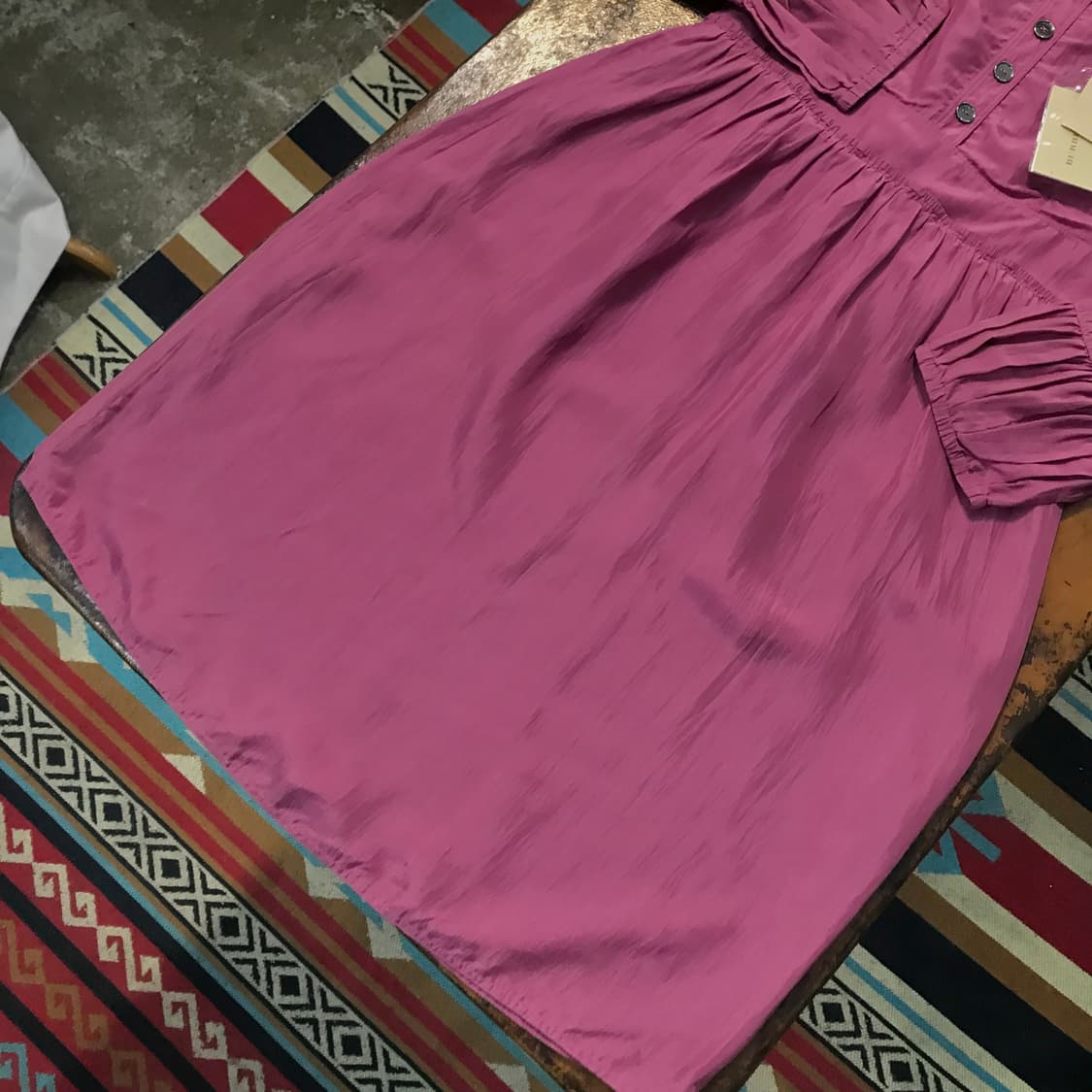 Dead stock 버버리 인디 퍼플 프릴 원피스 여성 55 사이즈 상품이미지3