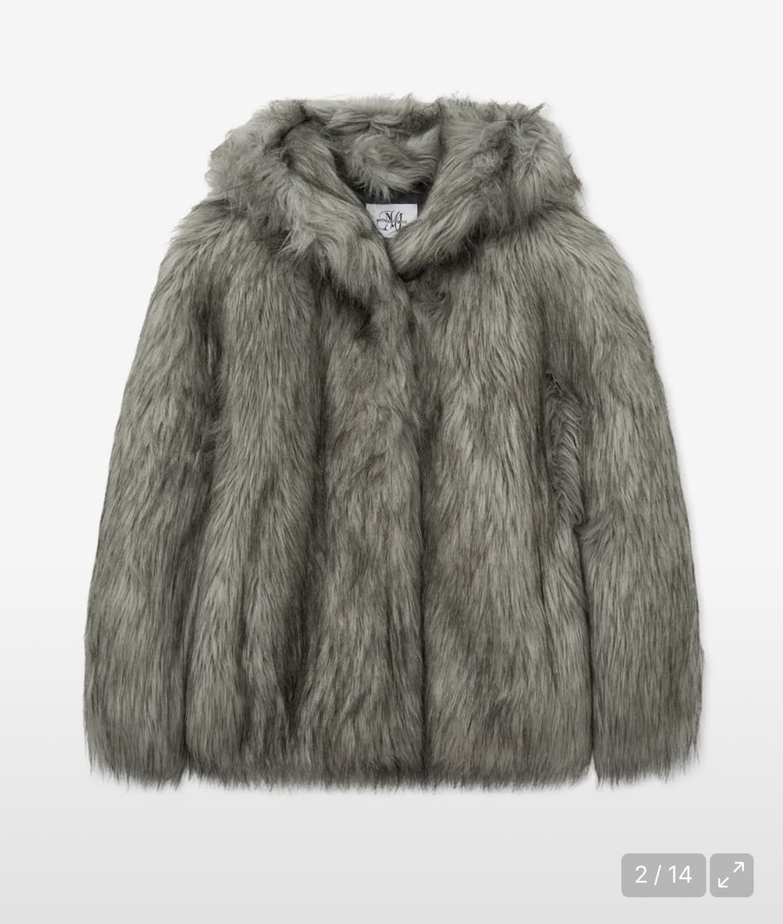 미드나잇 무브 퍼자켓 팔아요 fur jacket dark grey 상품이미지3