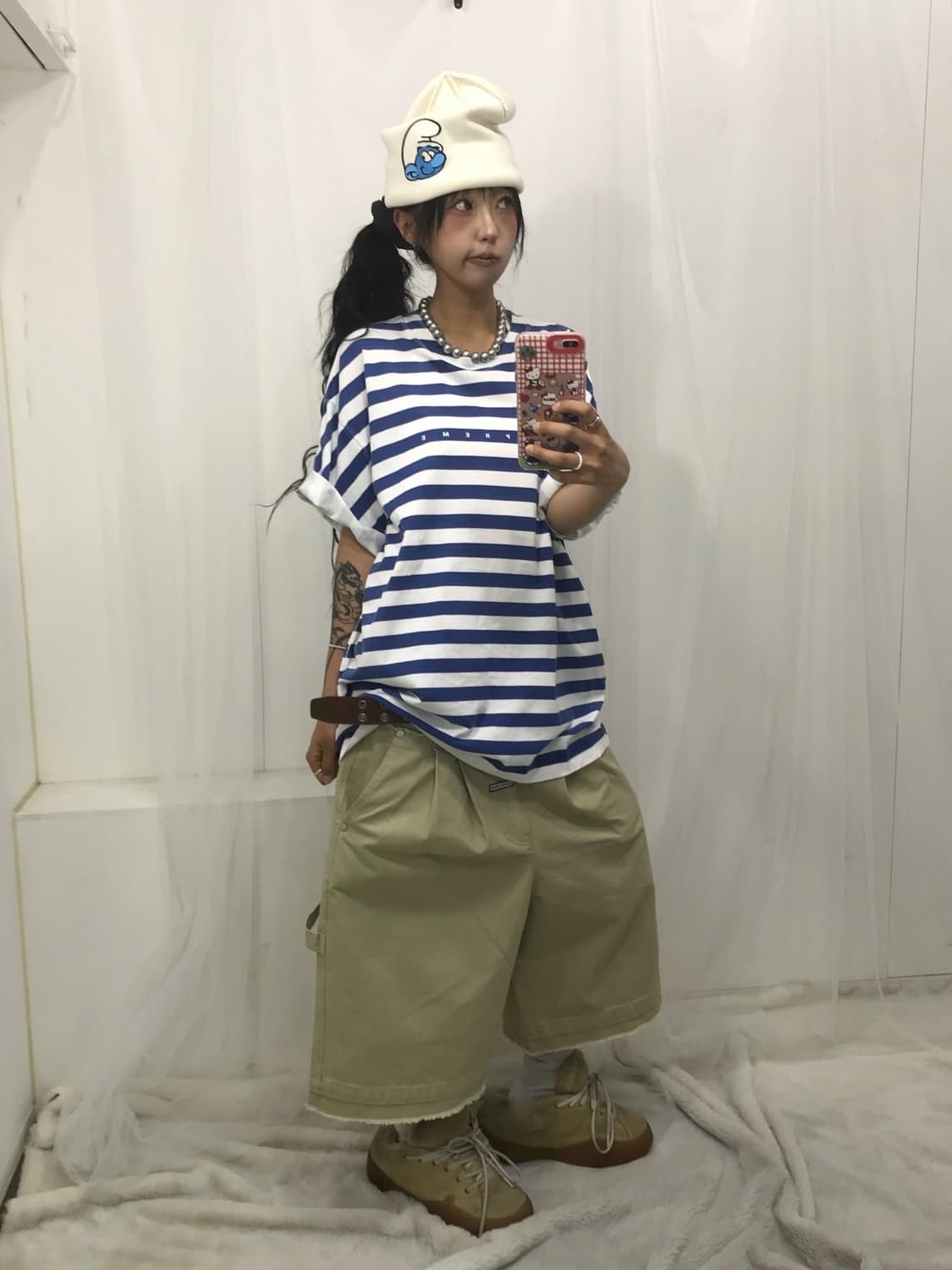 < Supreme Overprint Stripe T-shirt - 24S 상품이미지6