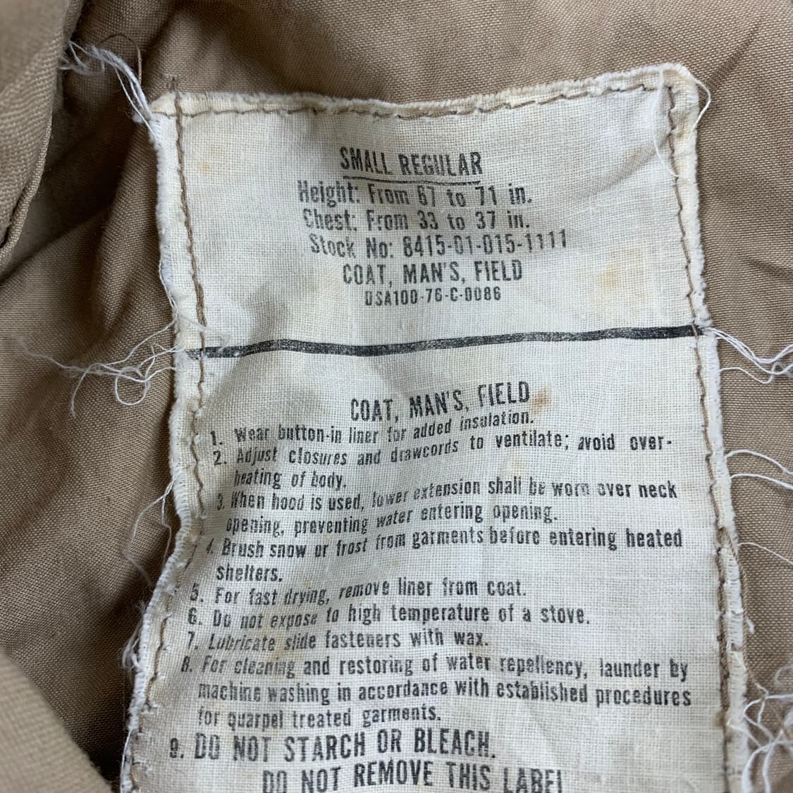 70s US ARMY M65 필드자켓 사막  상품이미지6
