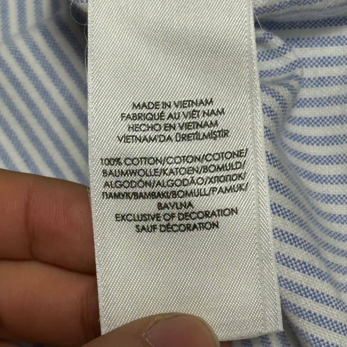 M 폴로랄프로렌 스카이블루 스트라이프 셔츠 상품이미지5