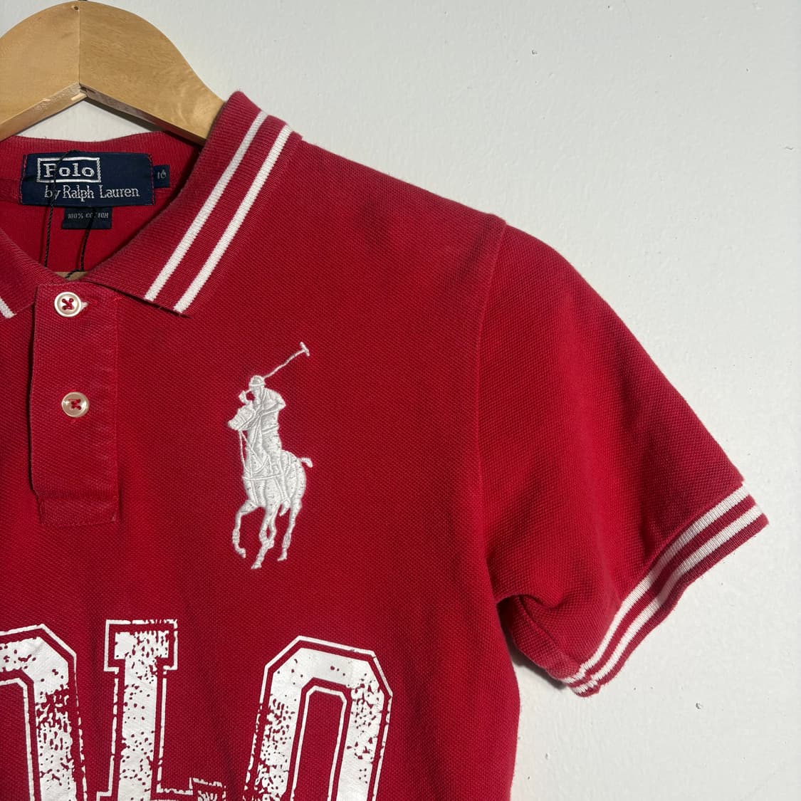 폴로랄프로렌 레드 빅로고 반팔 카라티 (무료배송) 상품이미지3
