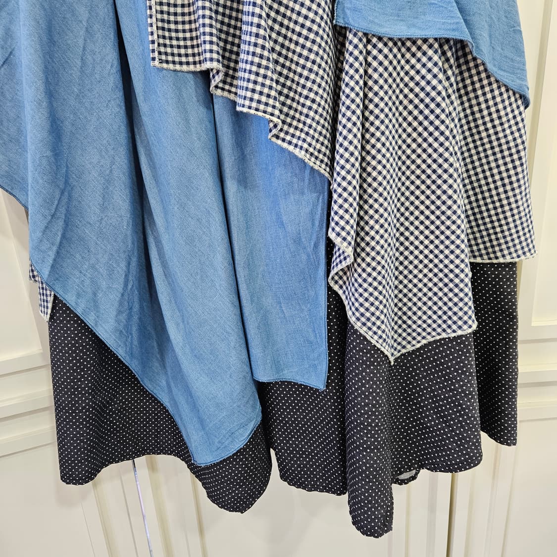 Cawaii 패턴믹스 레이어드 롱 스커트 상품이미지3