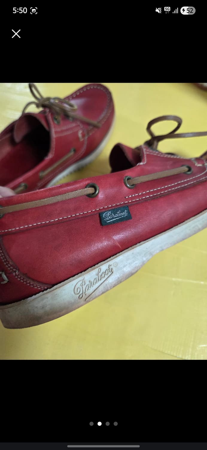 파라부트 바시티 마린 레드 보트슈즈 265 상품이미지2