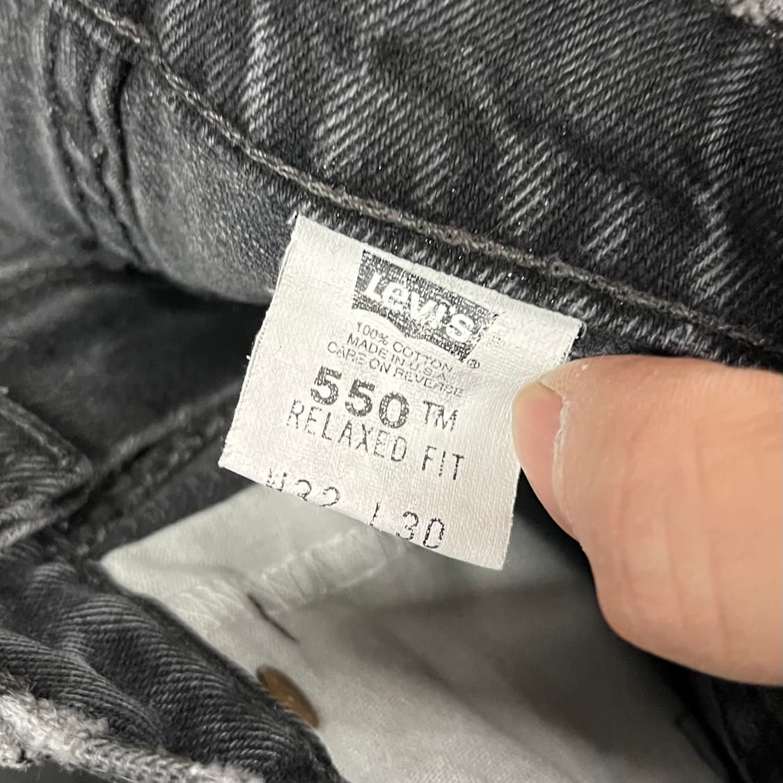 90s USA 리바이스550 블랙진 (30“) 상품이미지5