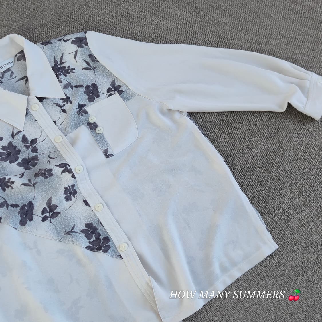 플라워 패턴 긴팔 블라우스 상품이미지3