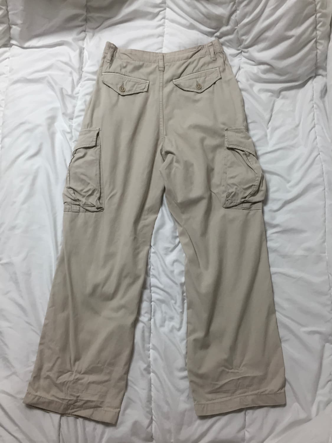 자라 베이지 코튼 카고팬츠 상품이미지3