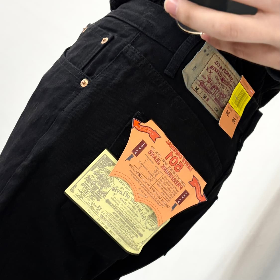 (새상품) 리바이스 501 블랙진 상품이미지2