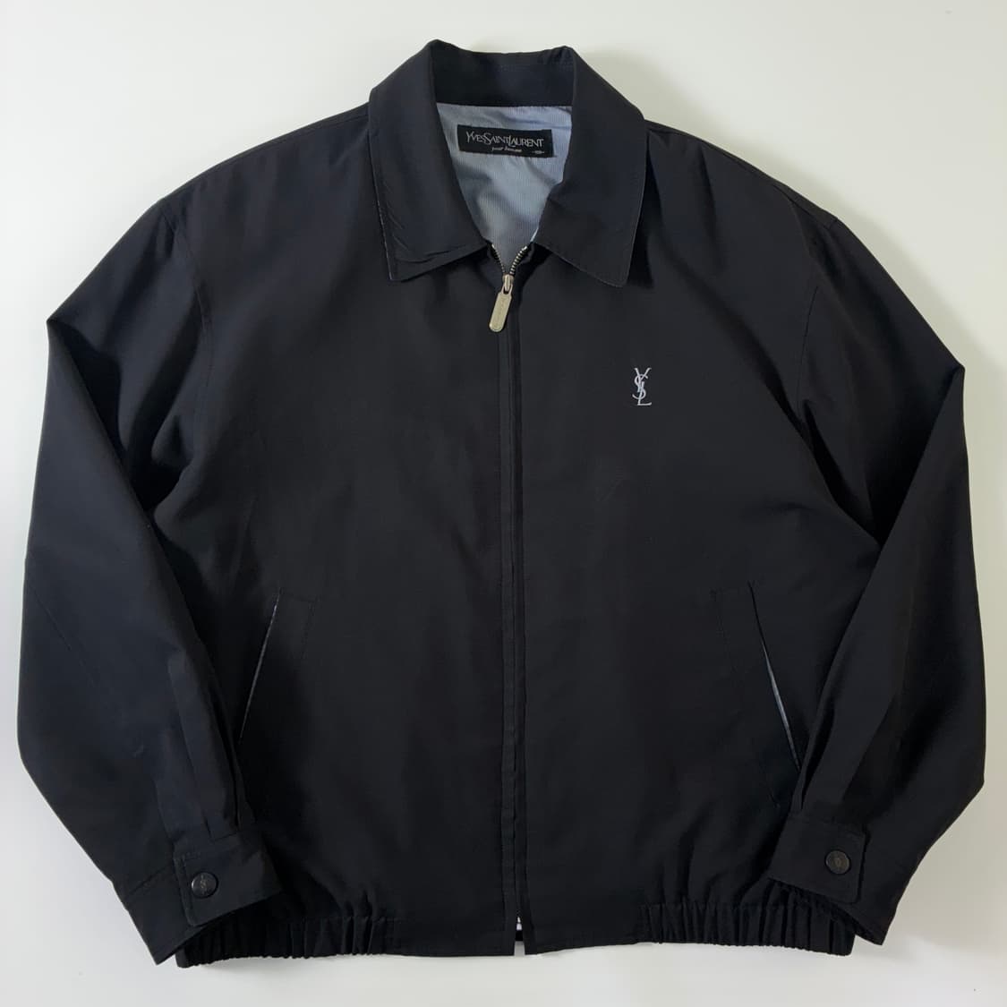 YSL 입생로랑 폴리쉘 네이비 라벤더 자수블루종 자켓 상품이미지1