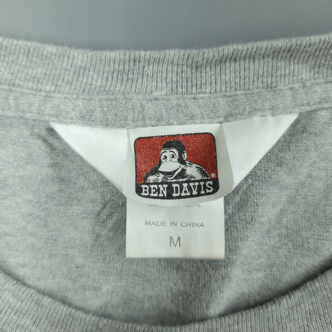 벤데이비스 그레이 체스트포켓 로고패치 코튼 긴팔 티셔츠 롱슬리브 M 상품이미지6
