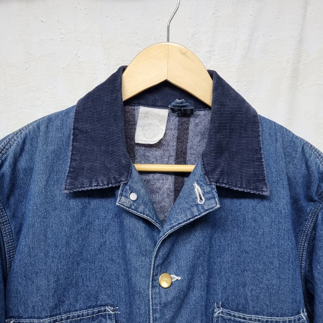90s 빈티지 칼하트 데님 초어자켓 - 40 상품이미지3