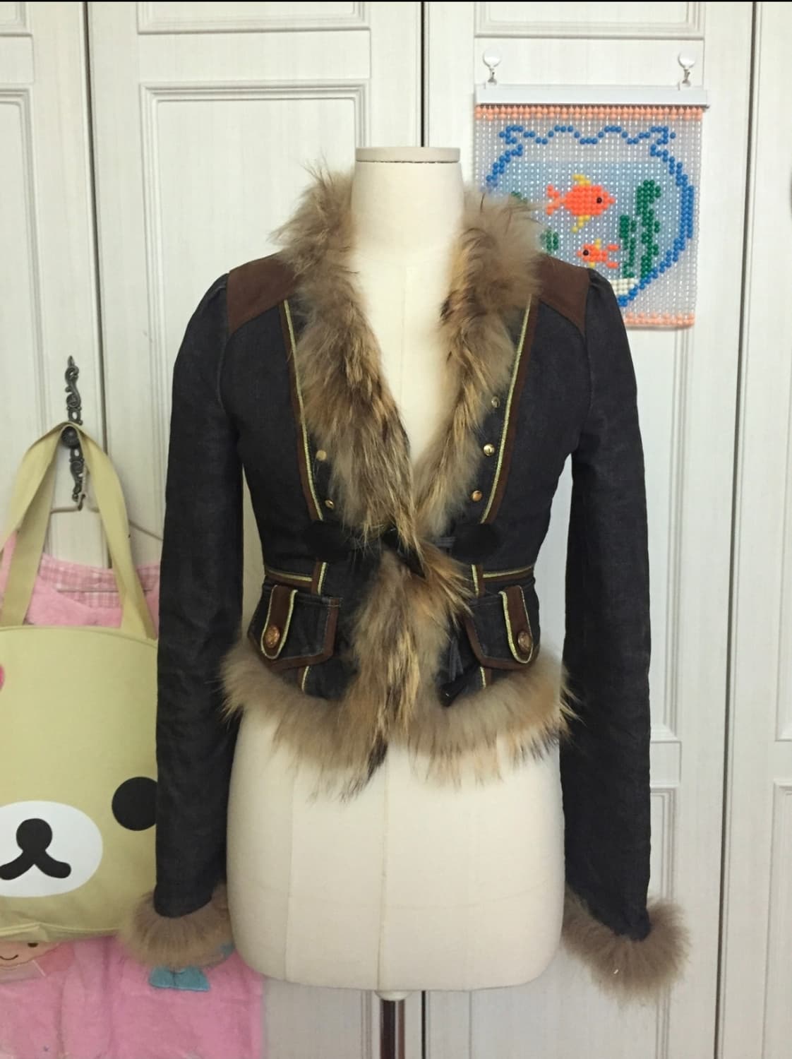 데님 퍼자켓 데님자켓 청자켓 갸루 오네갸루 빈티지 Y2K 상품이미지1