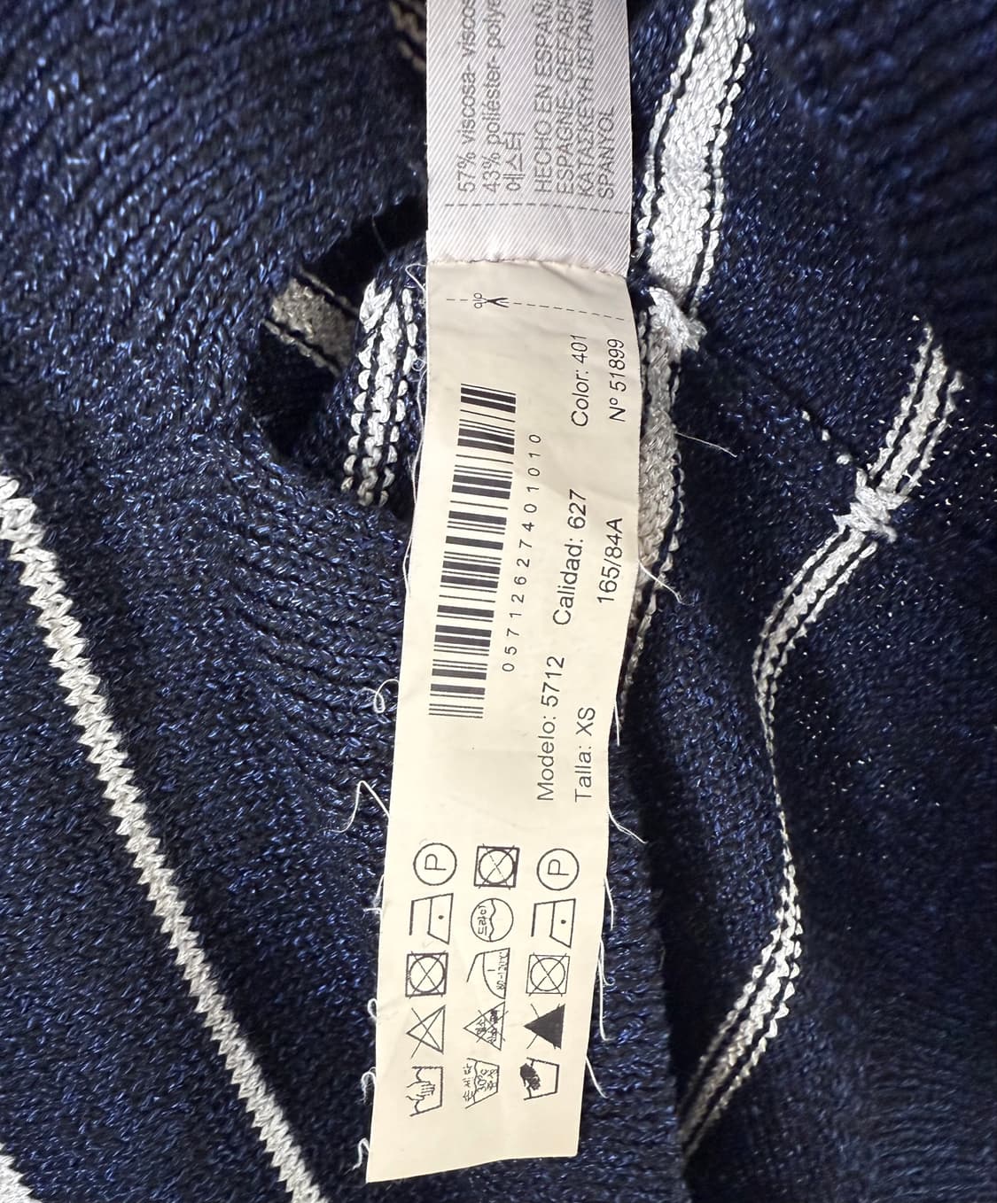 Massimo Dutti 홀터넥 스트라이프 니트 탑 XS 상품이미지9