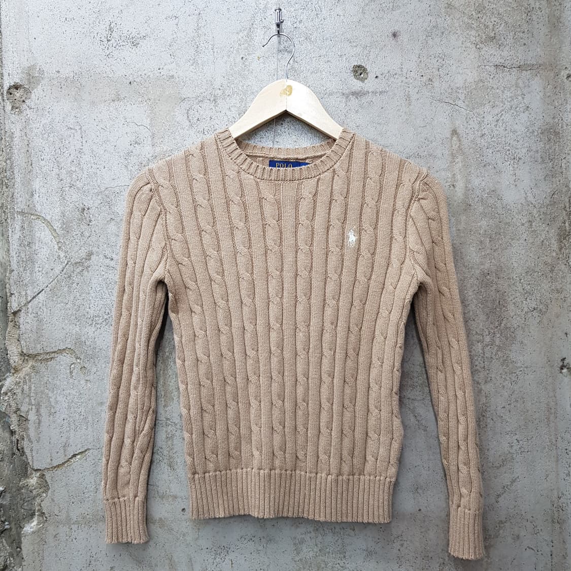 폴로 랄프로렌 라운드넥 케이블 니트 XS사이즈  상품이미지1