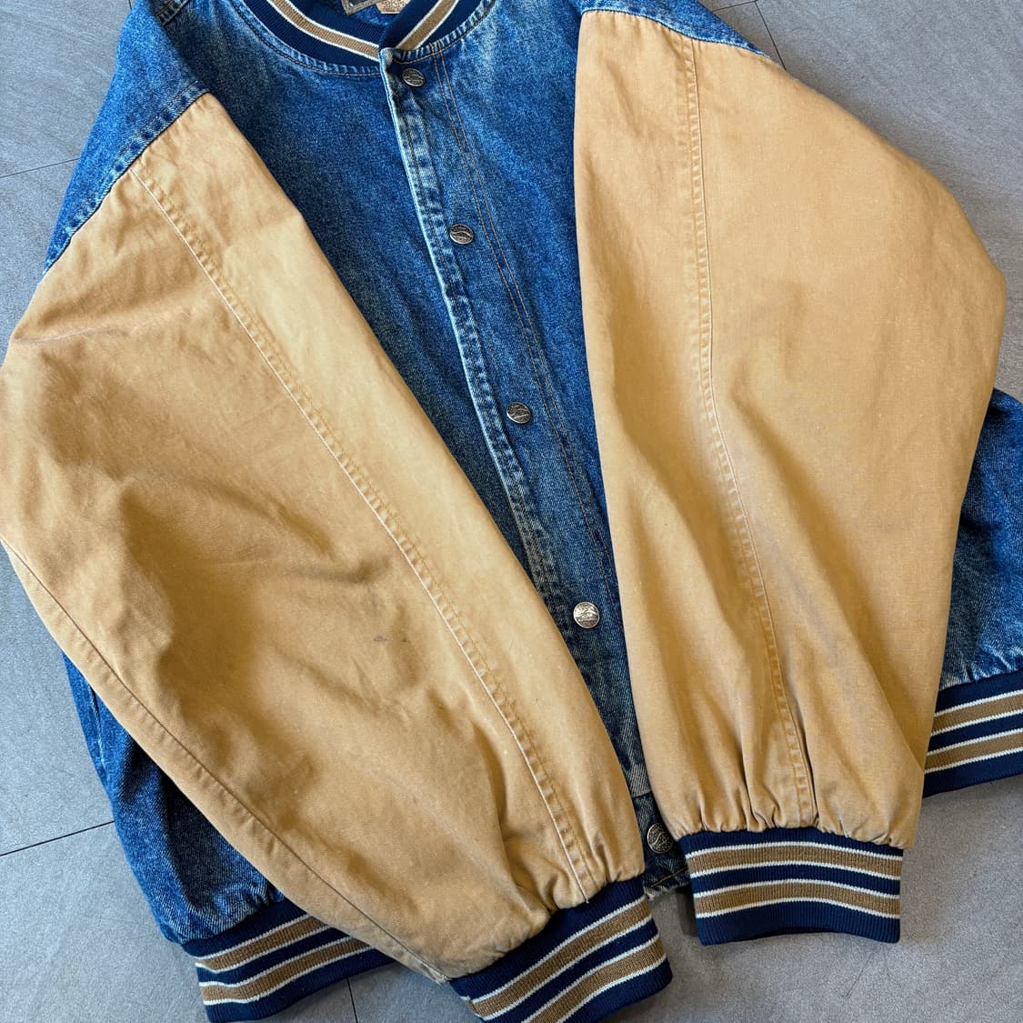 빈티지 데님 베이스볼 자켓  상품이미지7