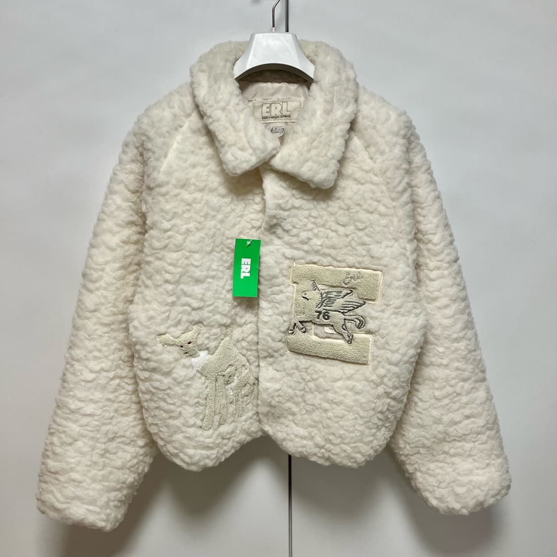 [M]이알엘 ERL 바시티 시어링 자켓/오트밀 상품이미지1