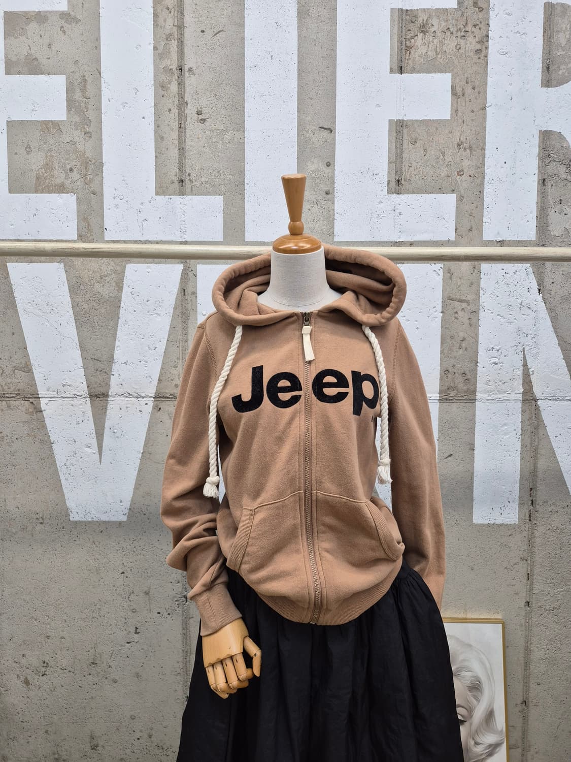 Jeep 지프 후드 집업 브라운(MT0 상품이미지1