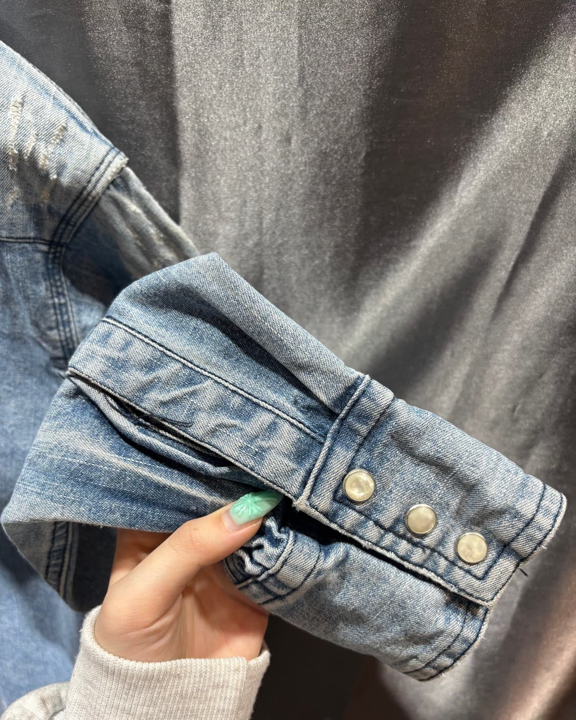 S RED Wing 레드윙 워싱 데미지 버튼 카라 데님 셔츠  상품이미지7