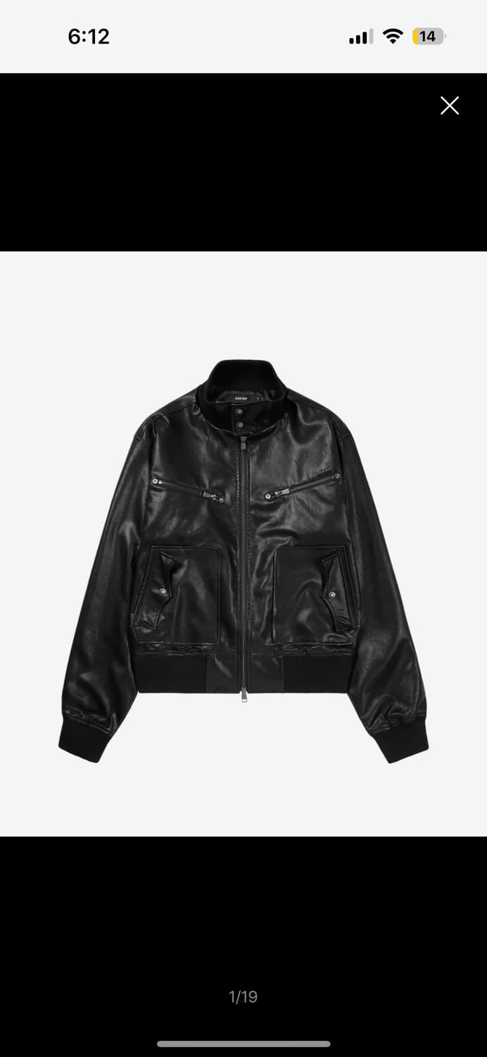 아캄 High-Neck Leather Jacket (새상품) 상품이미지1