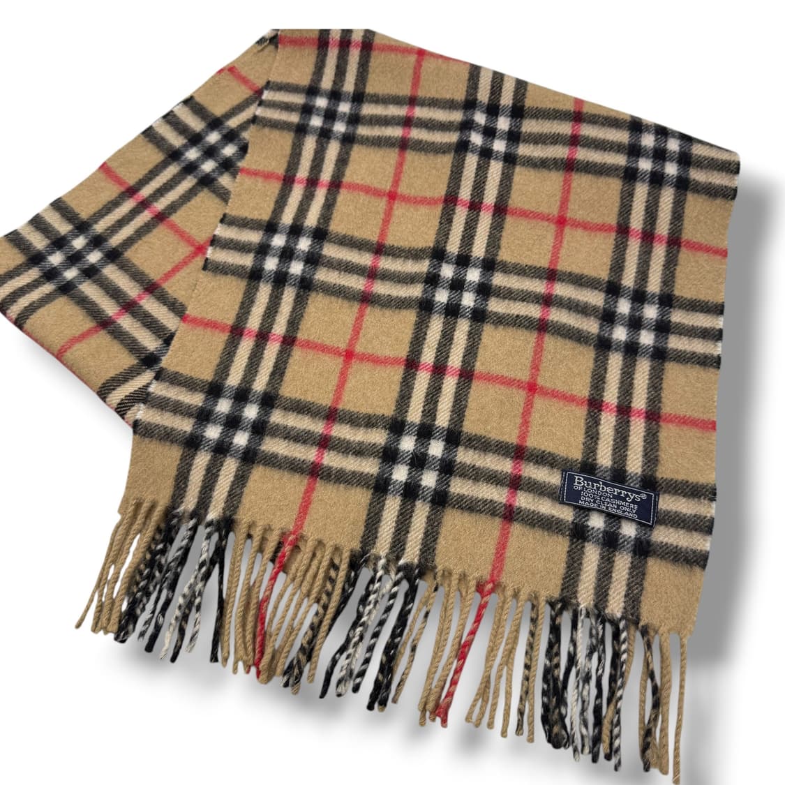 버버리 베이지 체크 캐시미어 머플러 목도리 상품이미지1