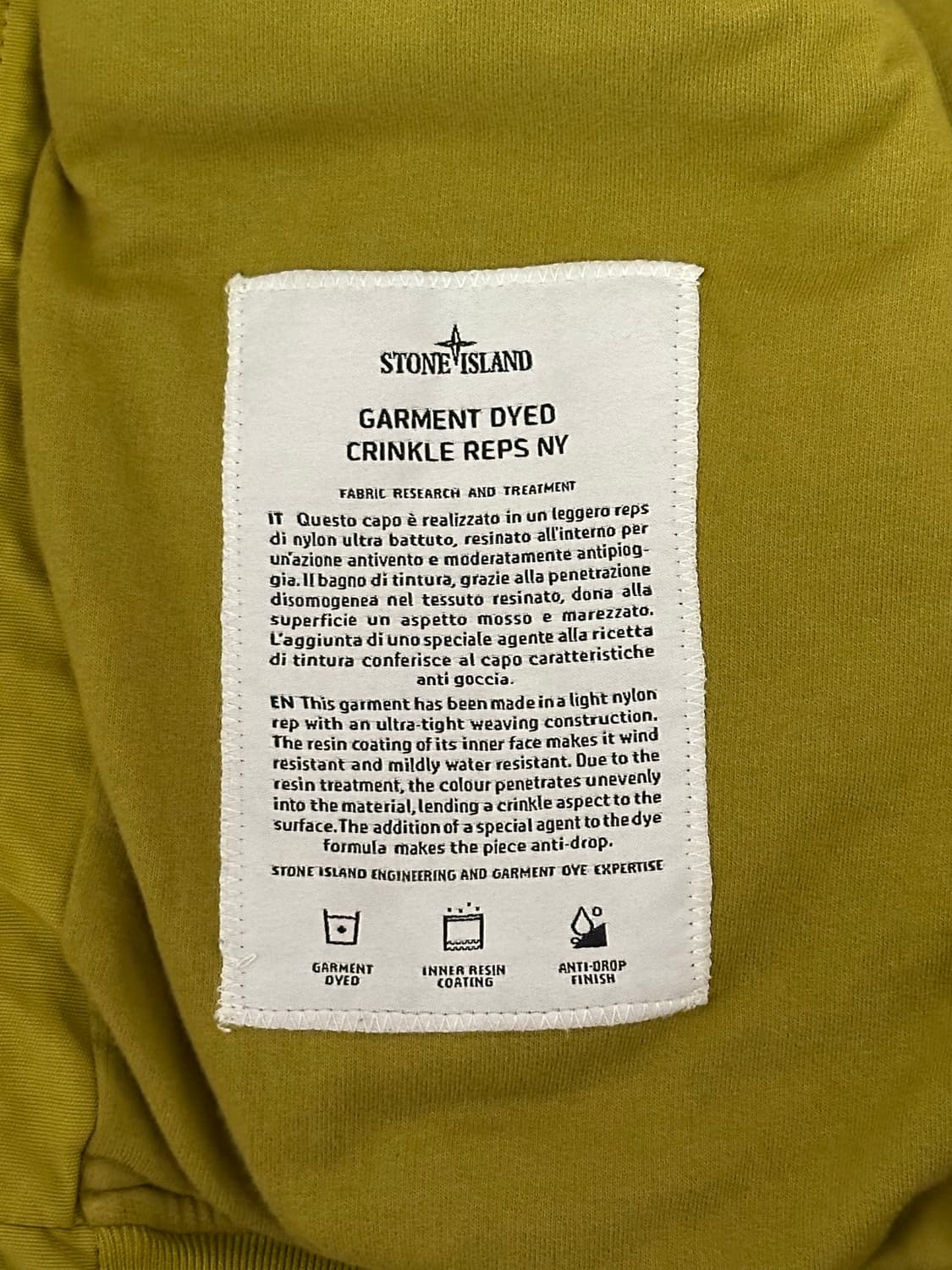 스톤아일랜드 가먼트 크링클랩스 봄버 L(105) 국내판 상품이미지2