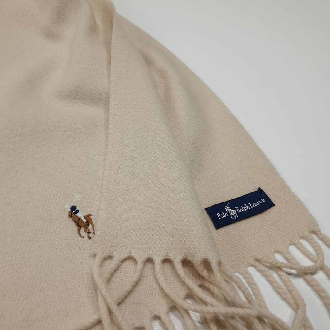 MX616 폴로 90s 울캐시미어 멀티포니 베이지오트밀 머플러목도리 상품이미지4