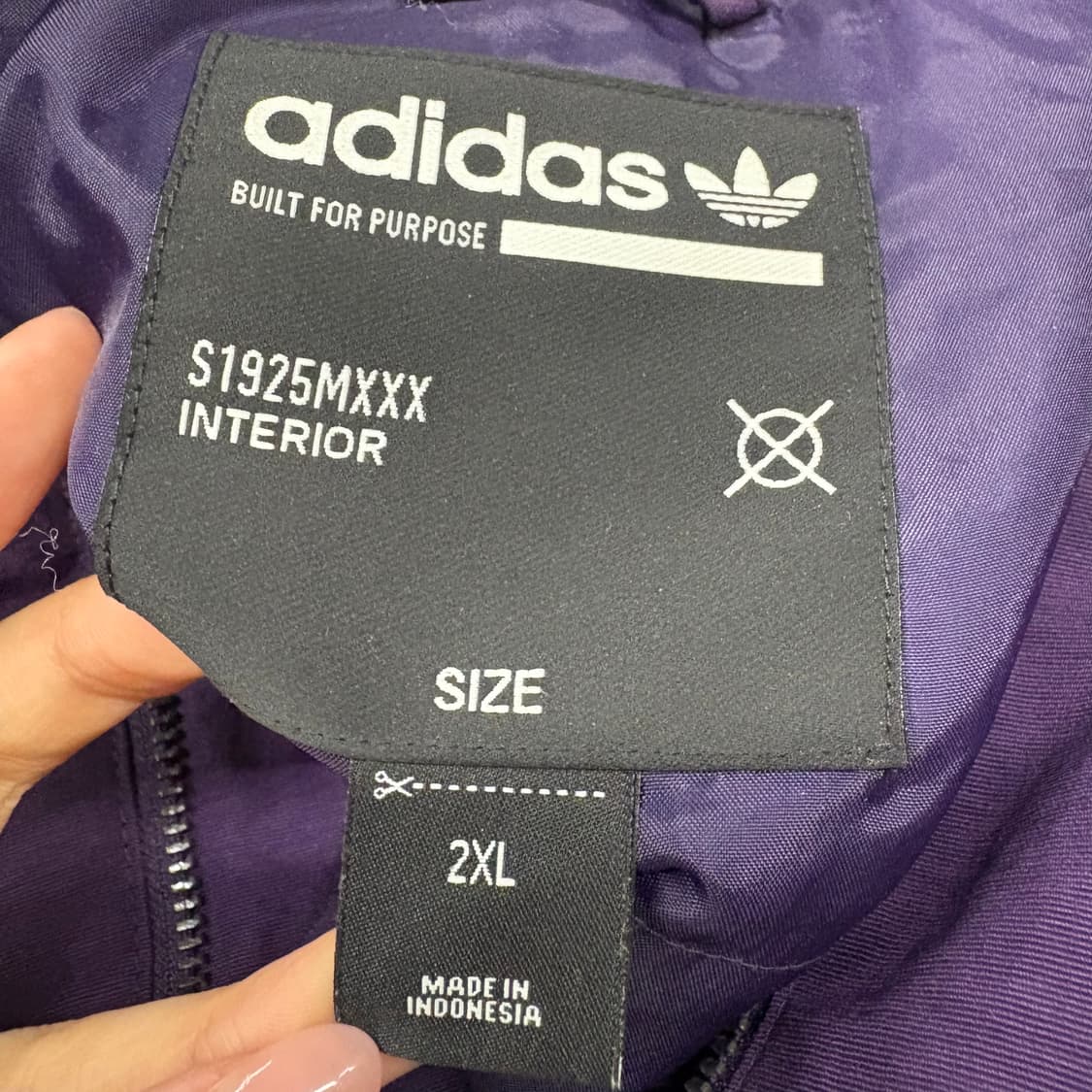 [정품/2xl] 아디다스 바시티 봄버 자켓 퍼플 b18 상품이미지5