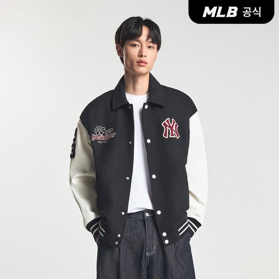 MLB 울 팝 카라 바시티자켓 NY L 상품이미지2