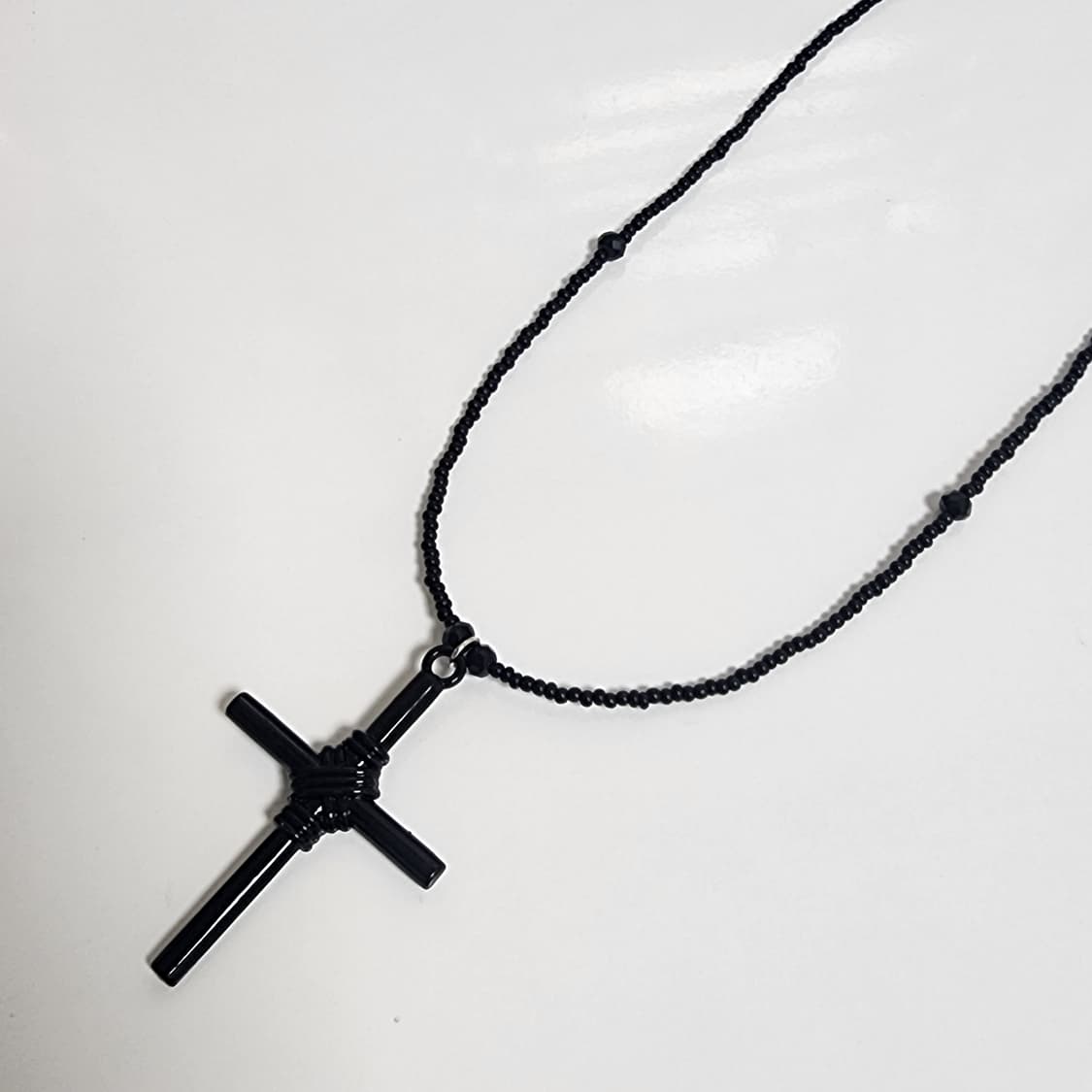 남자 블랙십자가 목걸이 상품이미지2