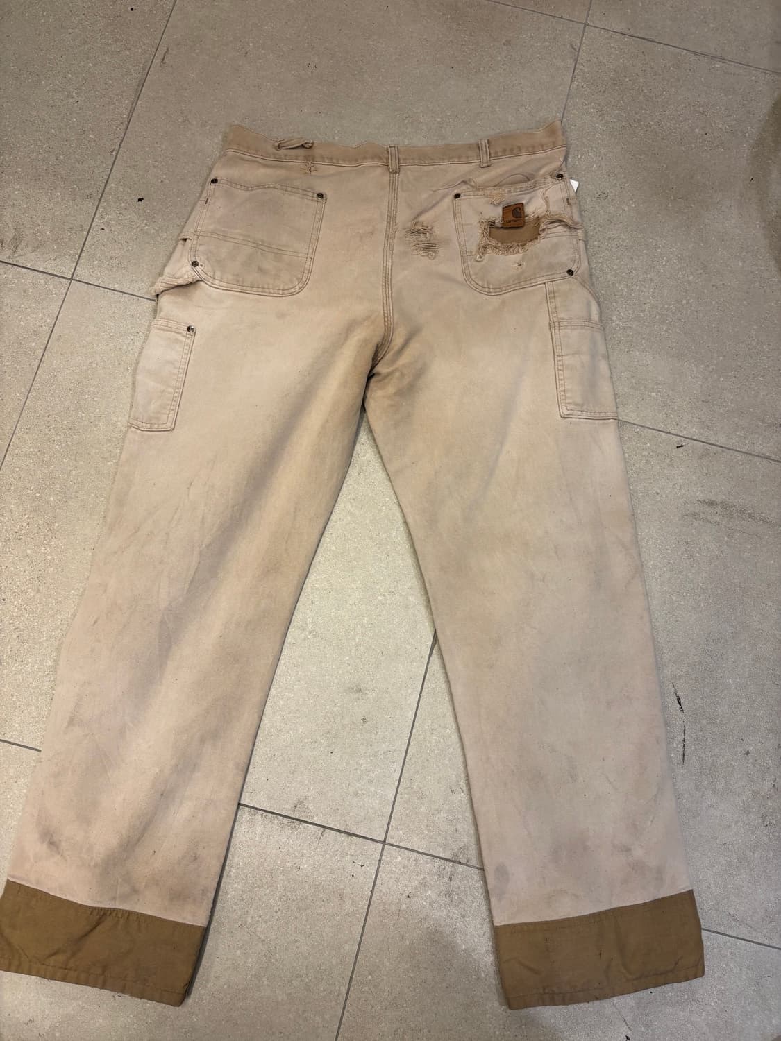 칼하트 90‘s 더블니 가죽탭 빈티지 워크팬츠 상품이미지4