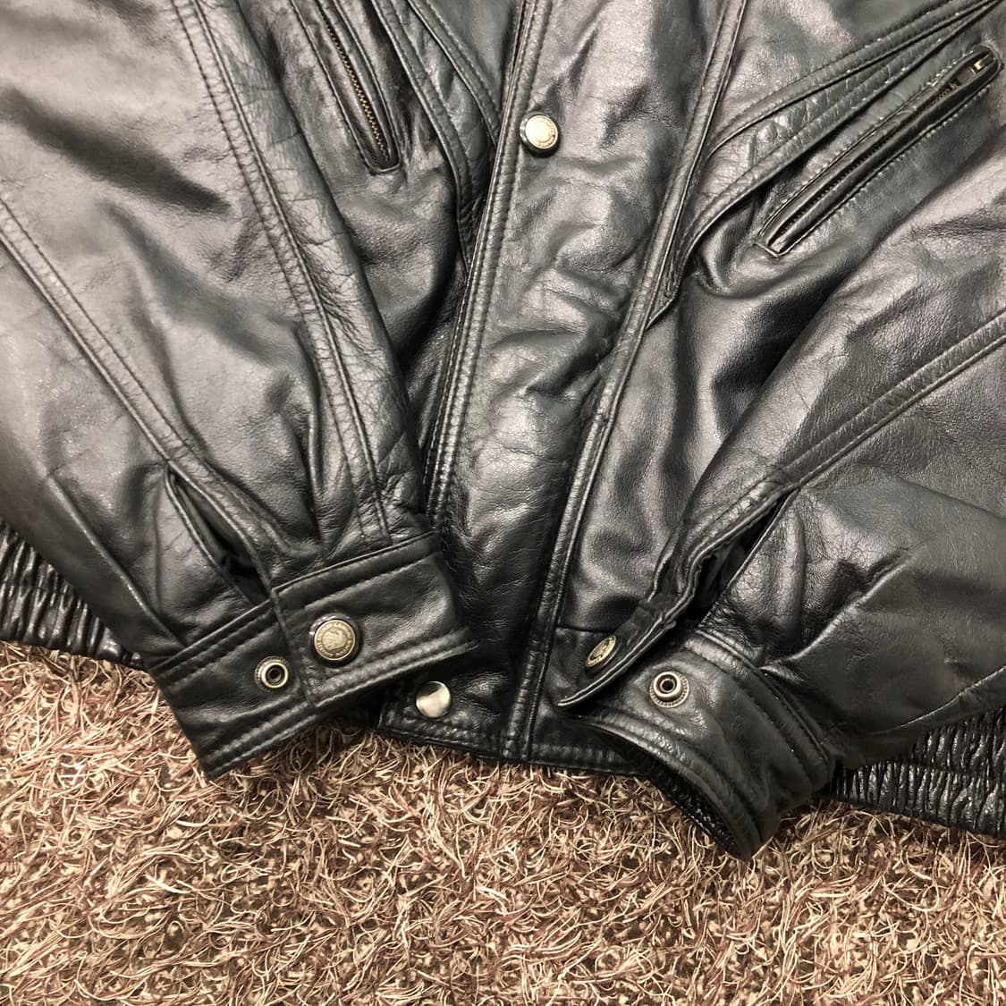 XXL 빈티지 리얼레더 봄버 레더 가죽 자켓 상품이미지3