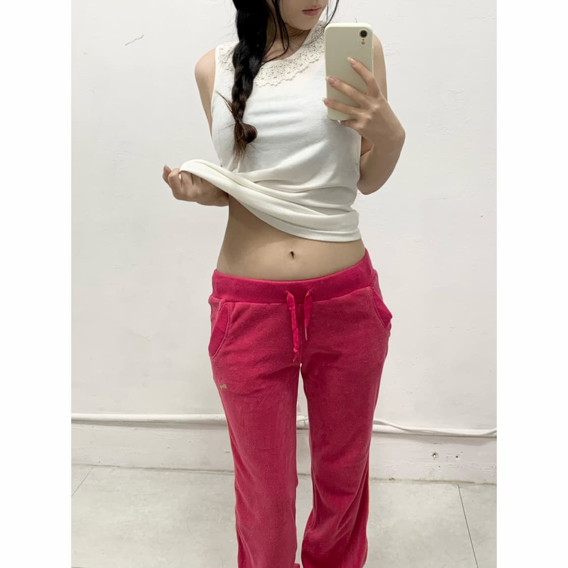 [PUMA] 퓨마 갸루 핫핑크 벨벳 팬츠 상품이미지1