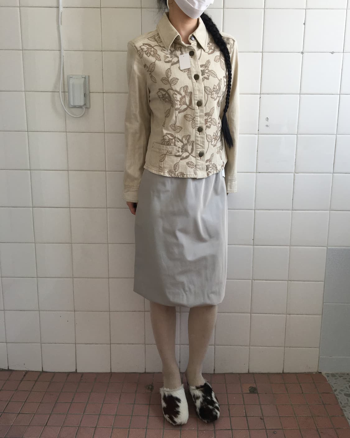 Flower pattern needle work point jacket 상품이미지1