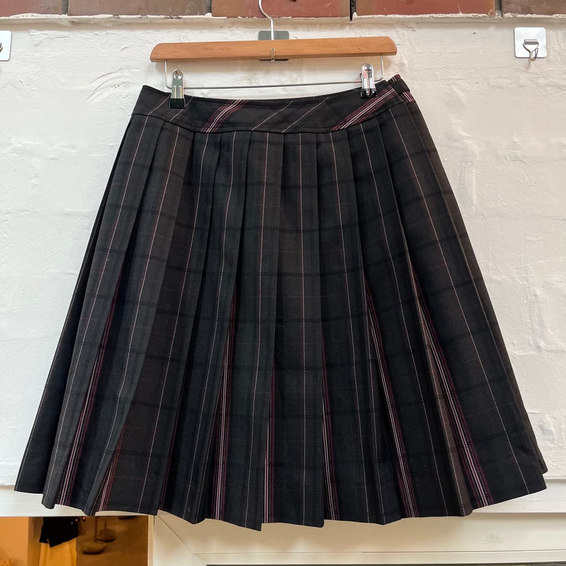 Tombow 일본 교복치마 울 체크 플리츠 스커트 상품이미지1