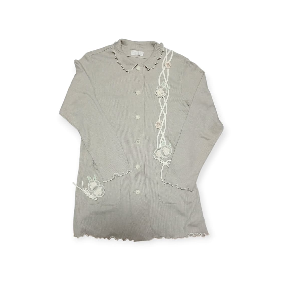 Anlico 코튼 자수 가디건 상품이미지1