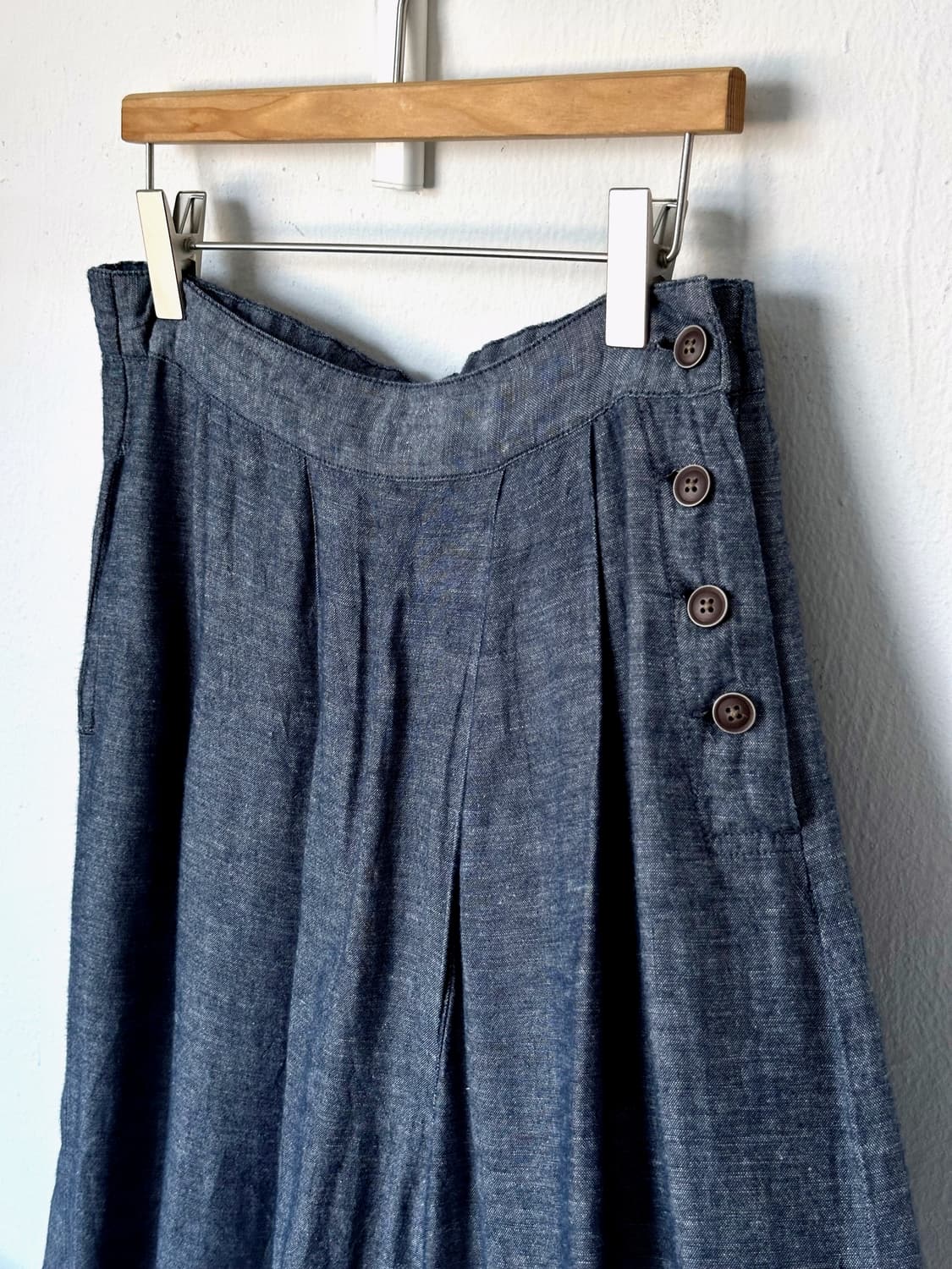 Linen rayon banded 3/4 gaucho pants 상품이미지6