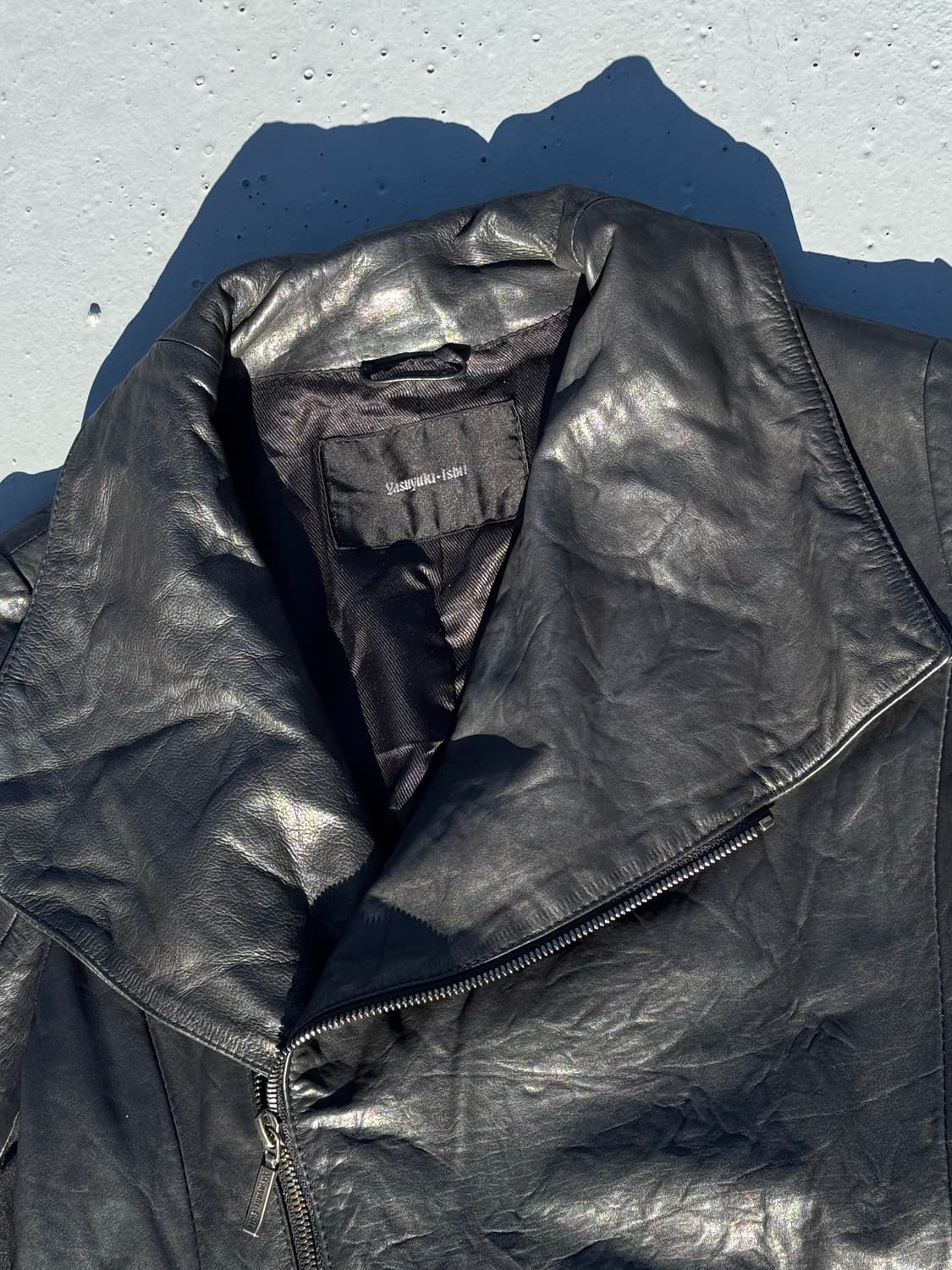 Yasuyuki Ishii Distressed Leather Coat 상품이미지2