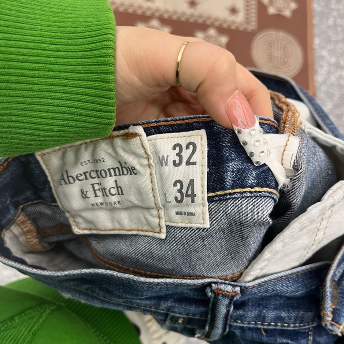 아베크롬비 스트릿 힙합 아메카지 찢청 데님팬츠 32인치 C10405 상품이미지6