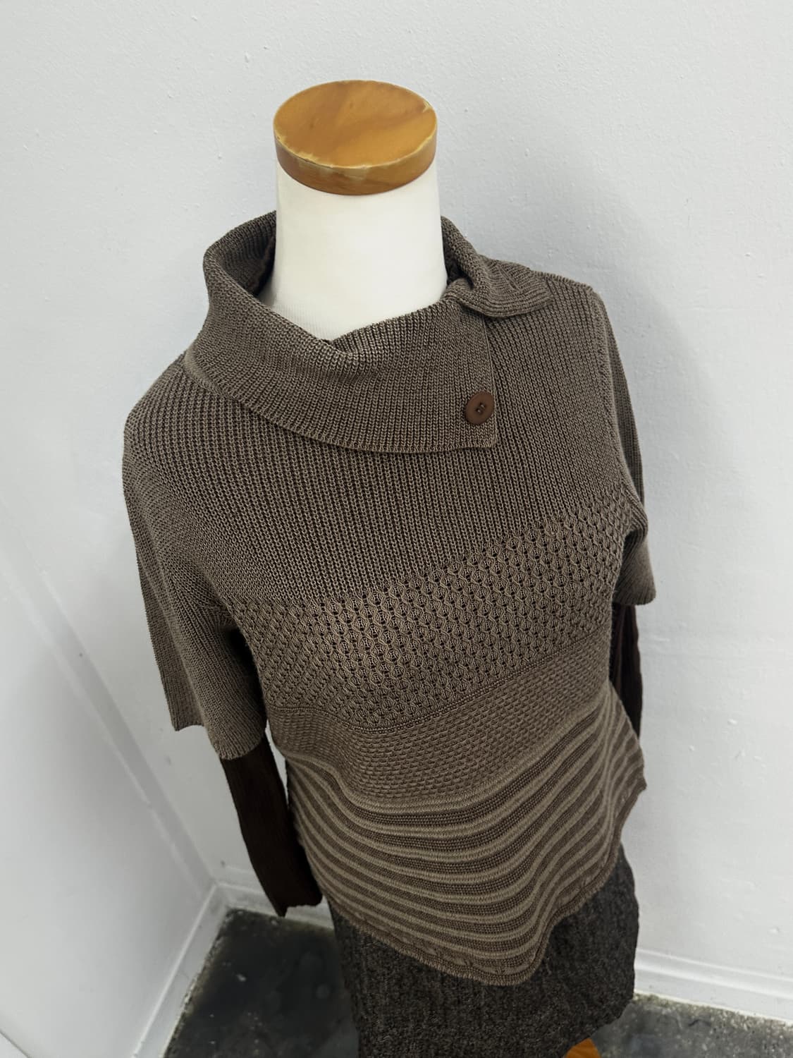 🥨하구미의 가을 코디세트🥨라떼갸루 그런지 브라운 셋업 니트 치마 상품이미지3