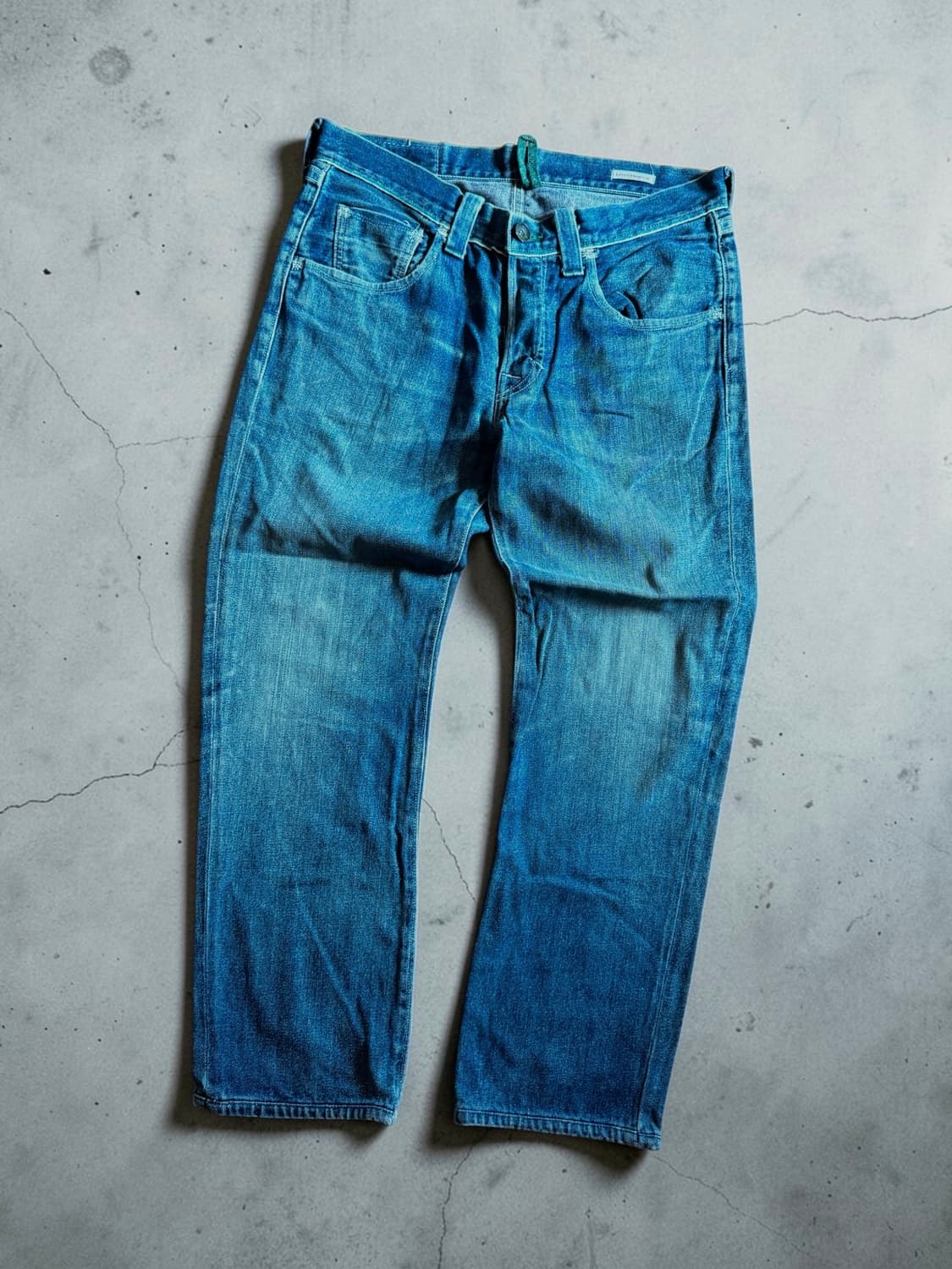 Levi's Premium 재팬 라인 아카이브 그린 배색 스트레이트 데님 상품이미지1