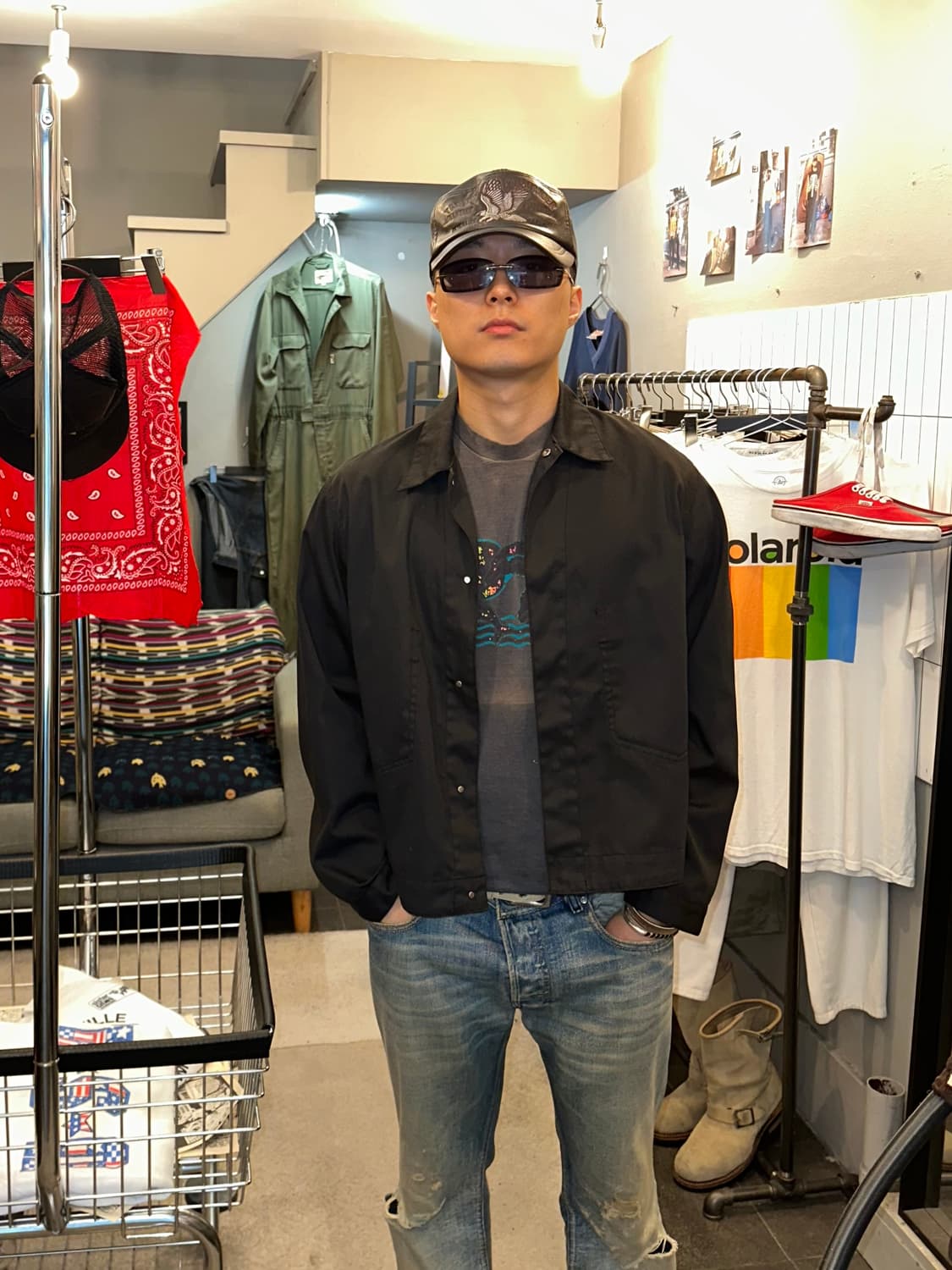Bukht black stitch pocket short jacket 상품이미지1