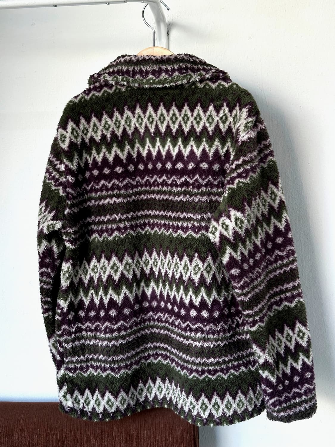 Hairy fleece design pattern jacket 상품이미지4