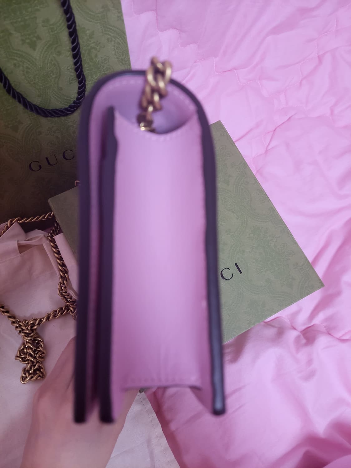 정품)급처미사용새상품!구찌 스트로베리 딸기 WOC거울핑크공주가방 크로스백 상품이미지7