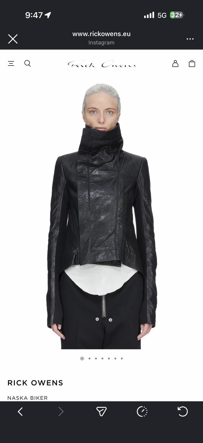 릭오웬스 나스카 레더 자켓 38 상품이미지1