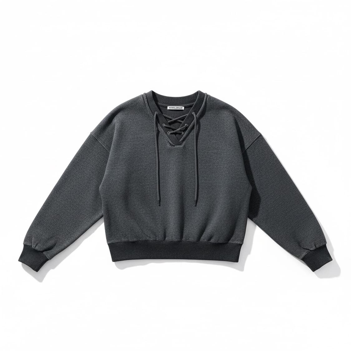 인사일런스 레이스업 스웨트셔츠 맨투맨 CHARCOAL (S) 상품이미지1