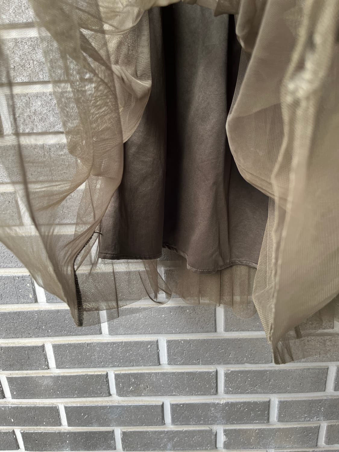 Rope 로페 더블 튤 스커트 다크 그린 상품이미지9