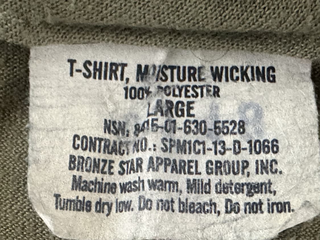 미군 카키색 라운드 반팔 티셔츠 (L) (11) (만원샵) 상품이미지7