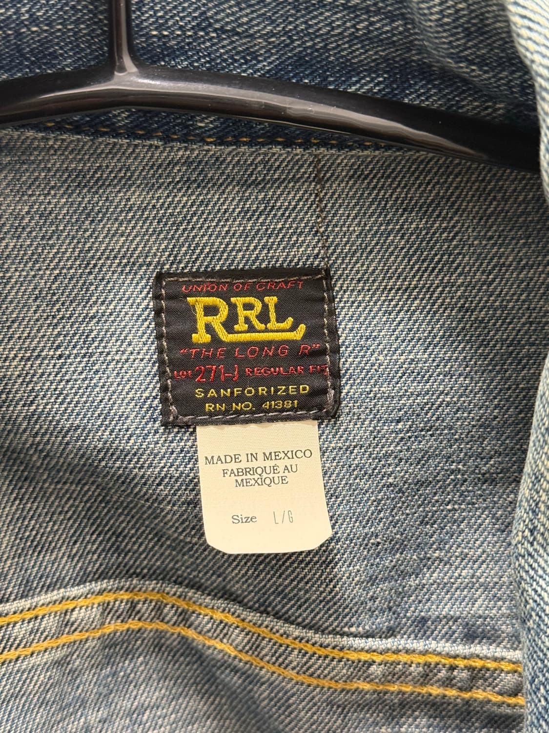 rrl lot 271 리랜드 데님자켓 L 상품이미지8