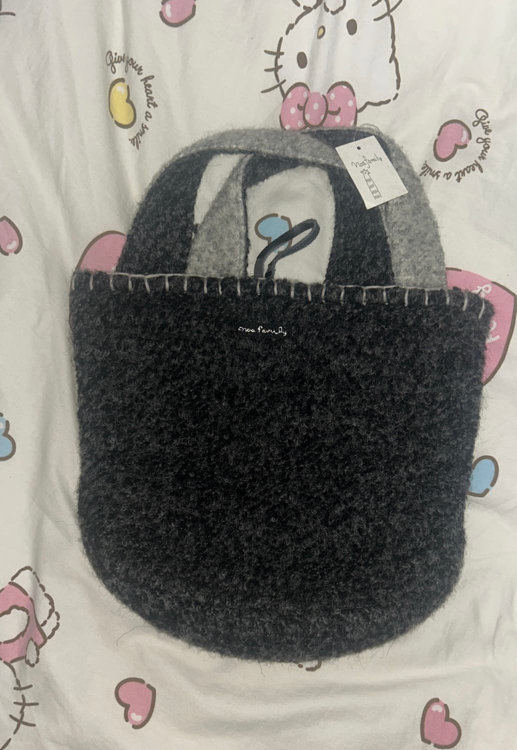 고양이 도트 모리걸 핸드백 갸루 라떼갸루 상품이미지2