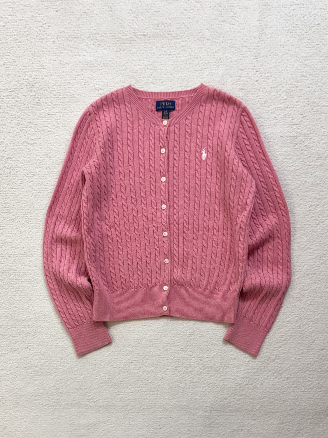 폴로 연핑크 우먼 가디건 상품이미지2